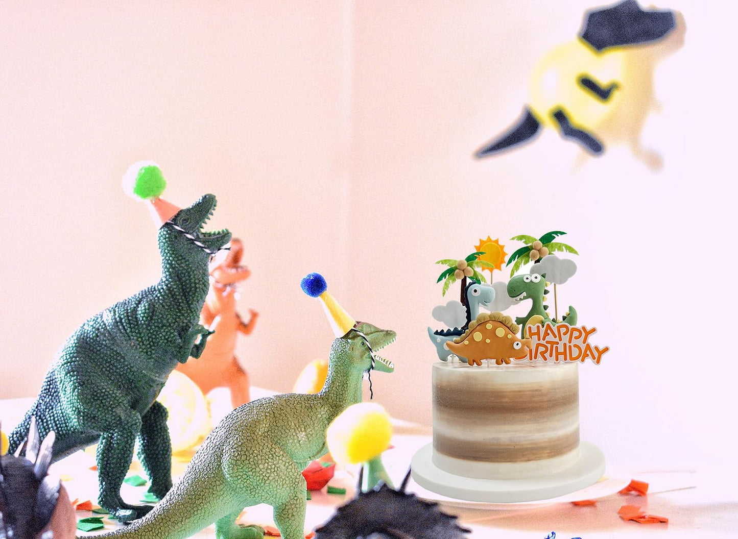 10Pcs Dinosaur Cake Decorations Dinosaur Cake Toppers Cake Decorations For Dinosaur Themed Party Kids Party Cake Decorations Din