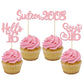 Gyufise 24Pcs Happy 16Th Birthday Cupcake Toppers Glitter Hello 16 Sweet 16 Sixteen Years Old Cupcake Picks For Celebrating 16Th