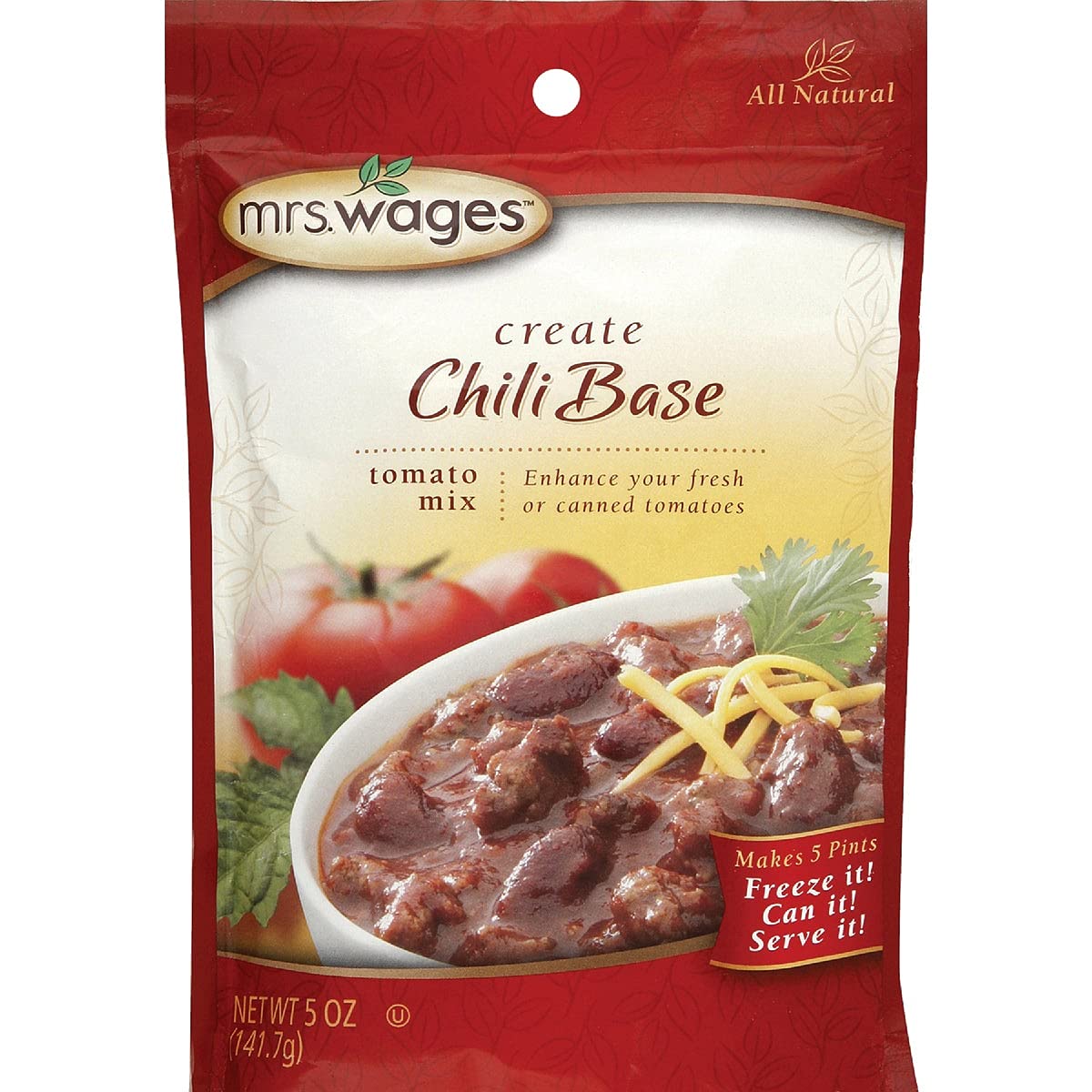 Mrs. Wages W537-J4425 5 Oz Chili Base Mix Seasoning - Quantity 4