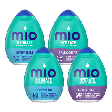 Mio Fit Liquid Water Enhancer Variety Pack, 2 Berry Blast, 2 Arctic Grape, 4 Ct (Variety Pack)