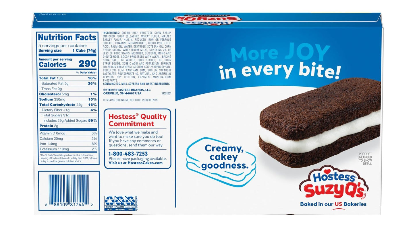 Hostess Suzy Qs Chocolate Cake