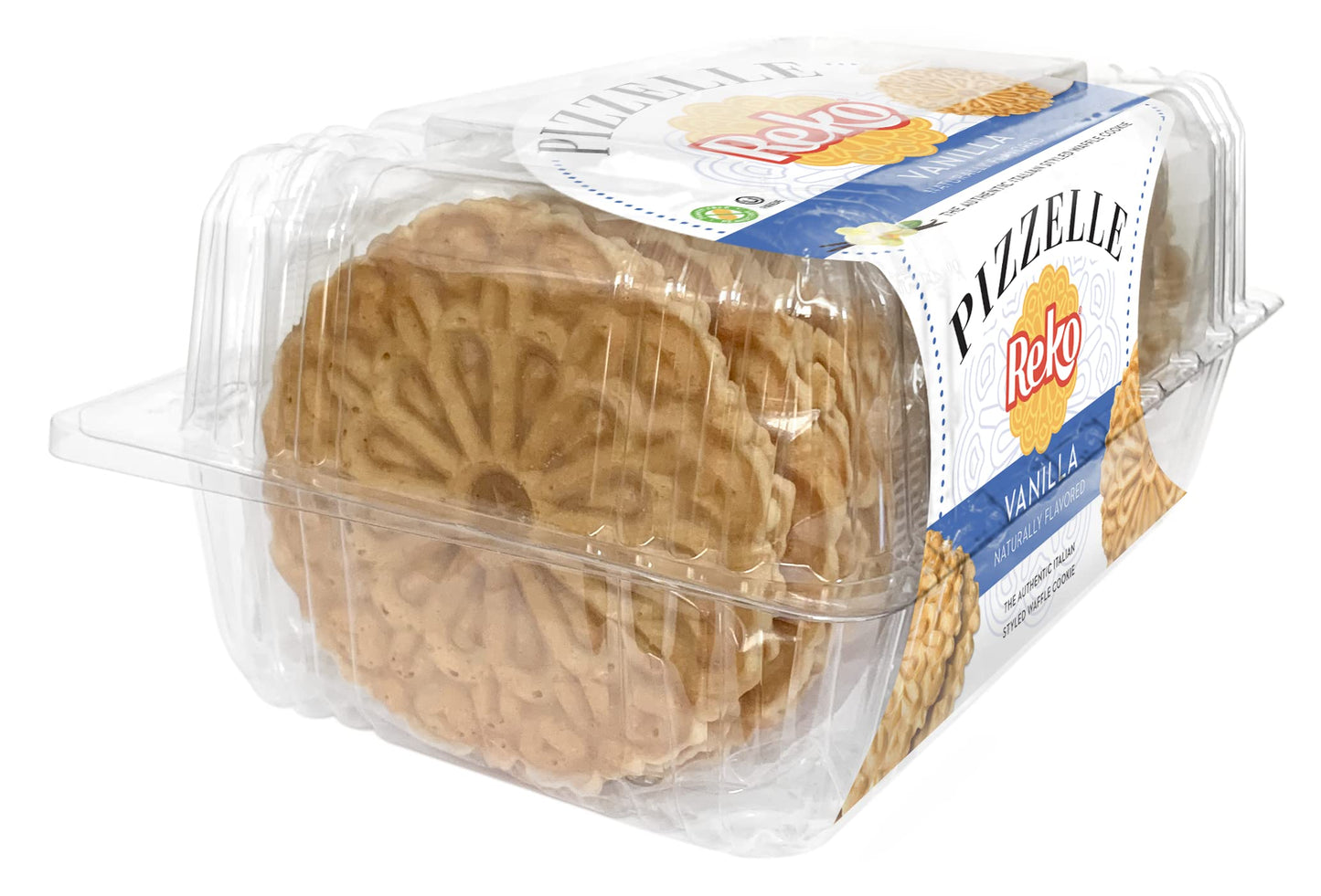 Reko Pizzelle Authentic Italian Style Waffle Cookie, Vanilla, 7 Ounce (Pack Of 1)