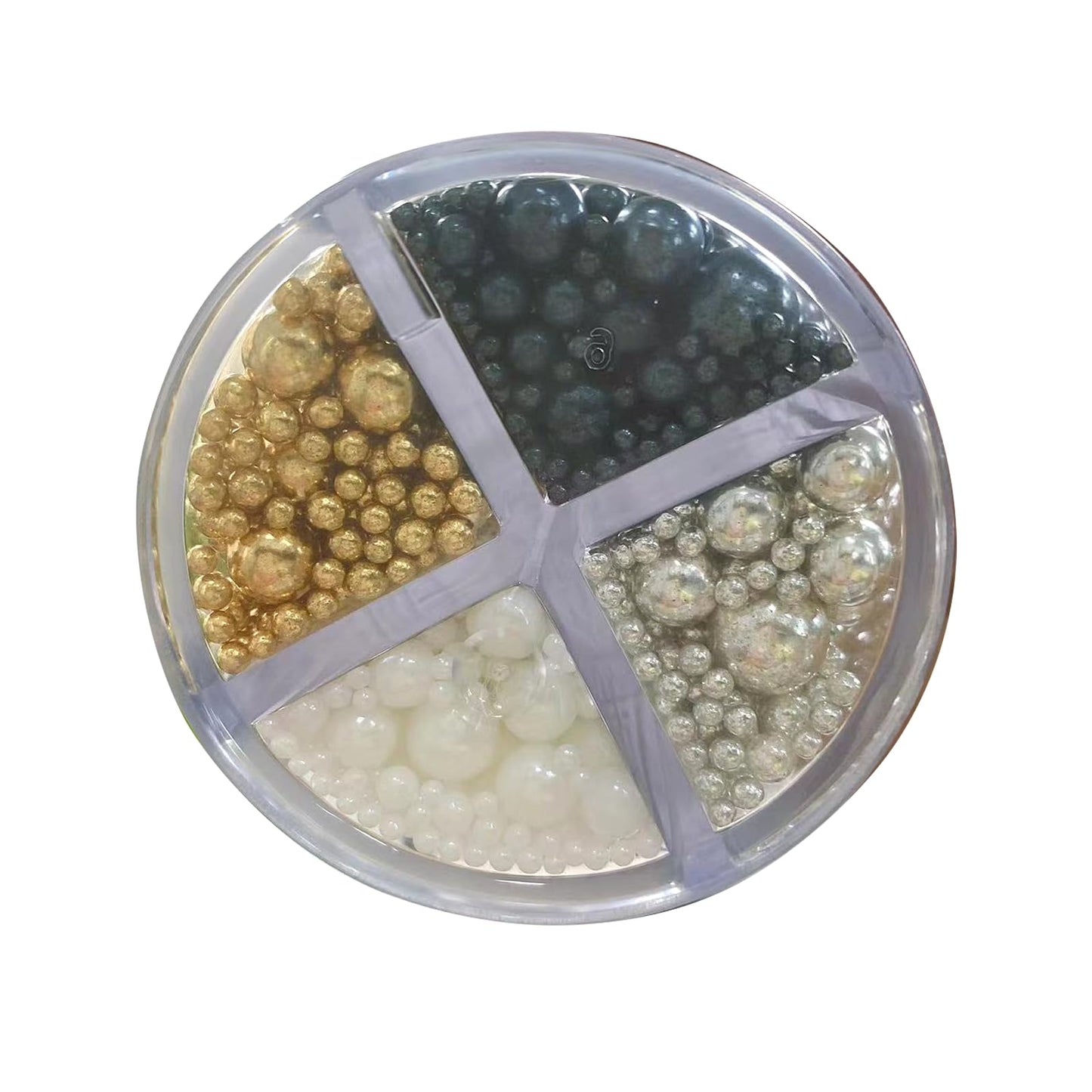 Sentovac Pearl Sprinkles For Cake Decorating 4 Colors White Gold Sliver Black Mix Fancy Sprinkles Cake Topper Cupcake Cookie Bak