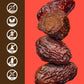 Realsy Medjool Dates, Organic Chocolate Peanut Butter, Gluten-Free, Vegan, No Sugar Added, Single Wrapped (40 ct)