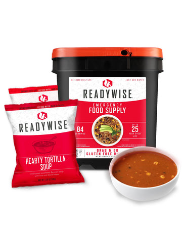 Readywise - Gluten Free Bucket, 84 Servings, Emergency, Mre Meal Food Supply, Premade, Freeze Dried Survival Food For Hiking, Ad