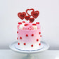 Ercadio 10 Pack Happy Valentine'S Day Heart Cake Toppers Felt Red Heart Cake Toppers Happy Valentine'S Day Cake Picks For Weddin