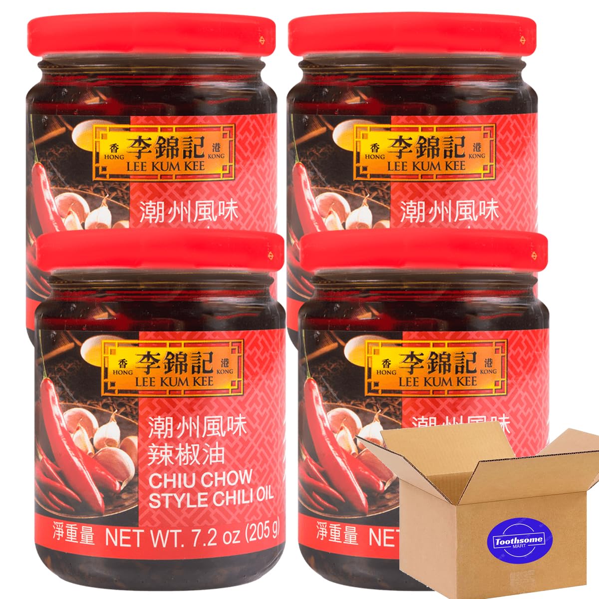 lkk Chiu Chow Chili Oil 7.2oz (4pack, 7.2oz)