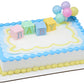 Decopac B-A-B-Y Blocks Decoset Cake Decoration Blue, Pink, Yellow, Approximately 5'' High