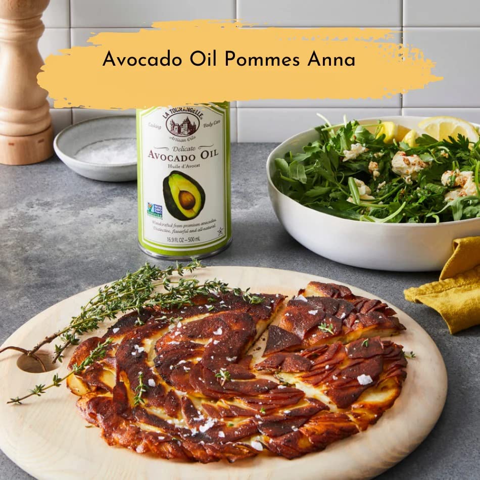 La Tourangelle  Avocado Oil  All-Natural Handcrafted from enhanced Avocados  Great for Cooking  as Butter Substitute  and for Skin and Hair  25.4 fl oz
