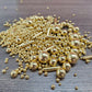 Edible Gold Pearl Sugar Sprinkles Candy Mix Size Baking Edible Cake Decorations Cupcake Toppers Cookie Decorating Wedding Party Valentine Halloween Christmas Supplies 85G/3Oz