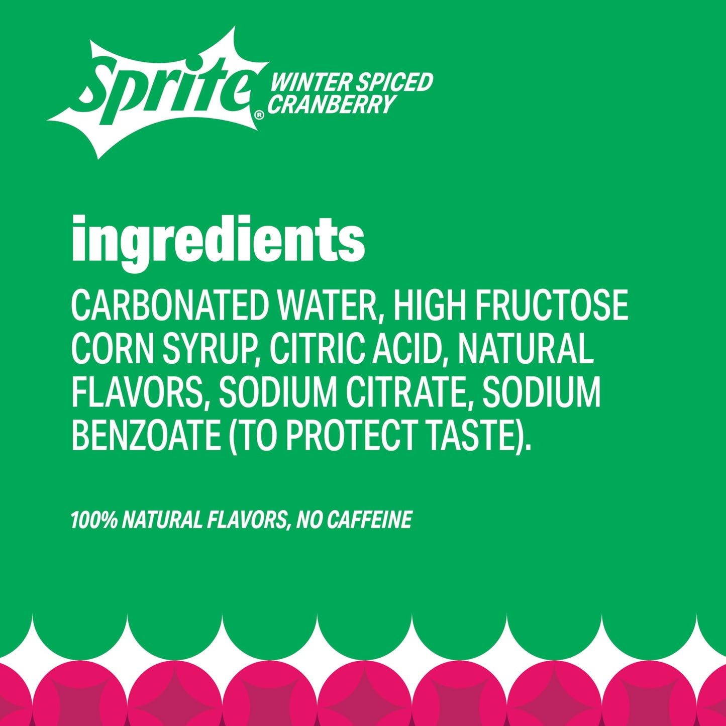 Sprite Winter Spiced Cranberry  Lemon-Lime and Cranberry Flavored Soda Pop Soft Drink  12 fl oz  12 Pack