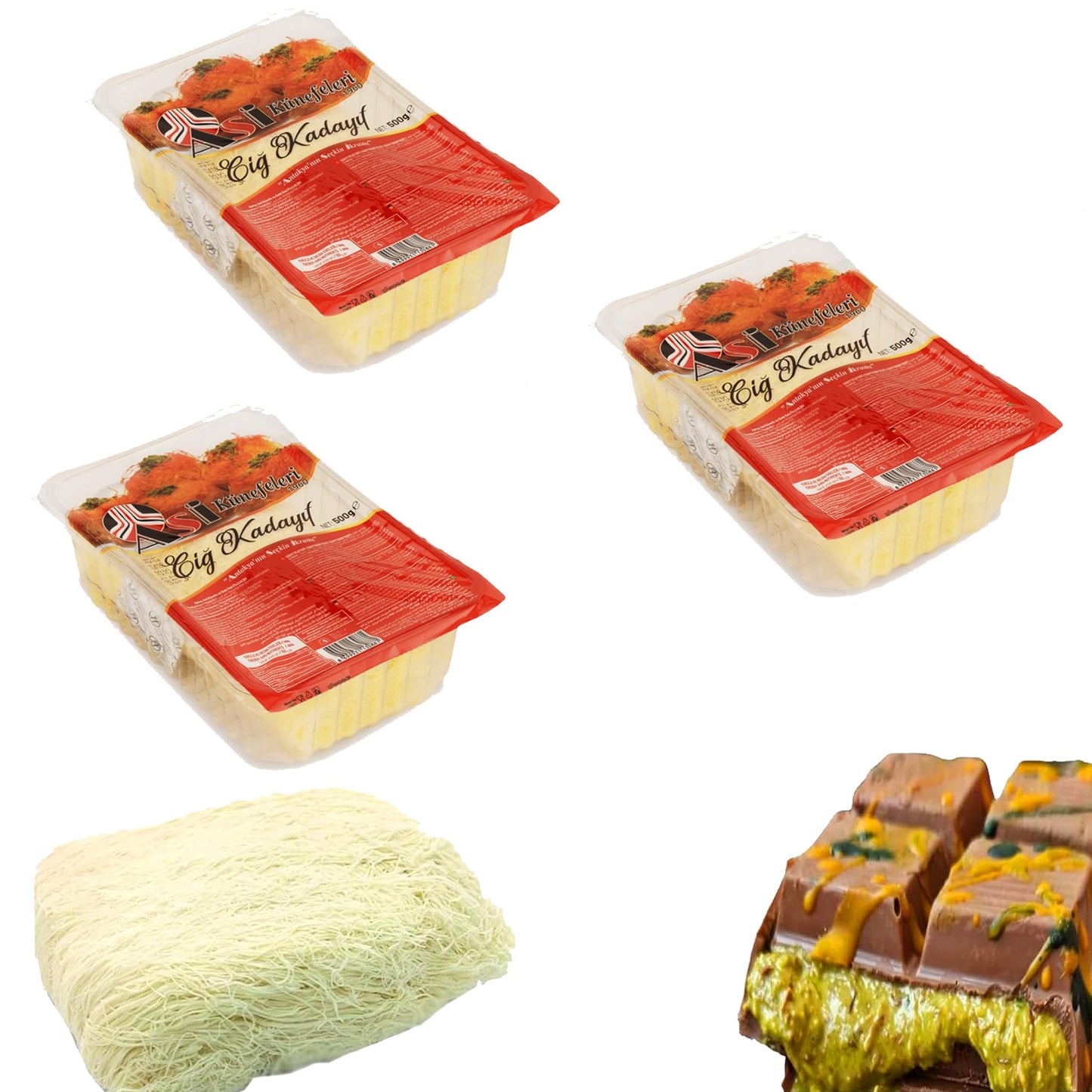 1500 gr/3.3 lbs Kataifi Material - Make Chocolate Dubai with pistachio Kataifi, Kataifi Shredded Fillo Dough, Kataifi Pastry, Ph