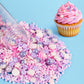 Edible Shell Sprinkles Cake Decorating,Pink Purple Pearl Sugar,Mix Sea Beach Stars Sprinkles, Pastel Baking Candy,Ocean Cupcake,