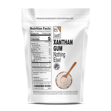 It'S Just - Xanthan Gum, 8Oz, Batch Tested Gluten Free, Keto Baking, Non-Gmo, Thickener For Sauces, Soups, Dressings, Packaged I