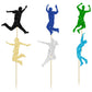 Gyufise 24Pcs Colorful Boy Trampoline Cupcake Toppers Trampoline Cake Toppers Picks Jump Birthday Party Supplies Jump Trampoline