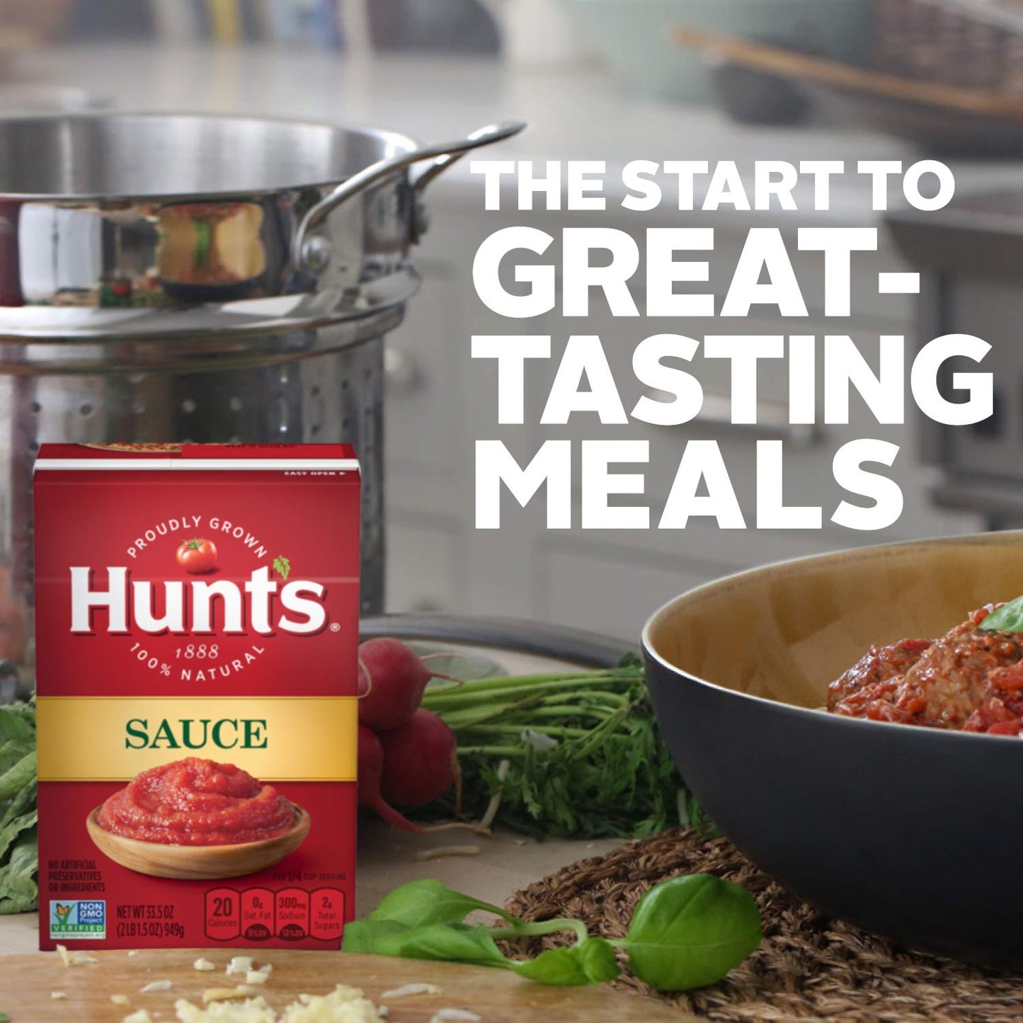 Hunts Tomato Sauce, Perfect for Chili & Soups, 33.5 oz. Carton (Pack of 6)