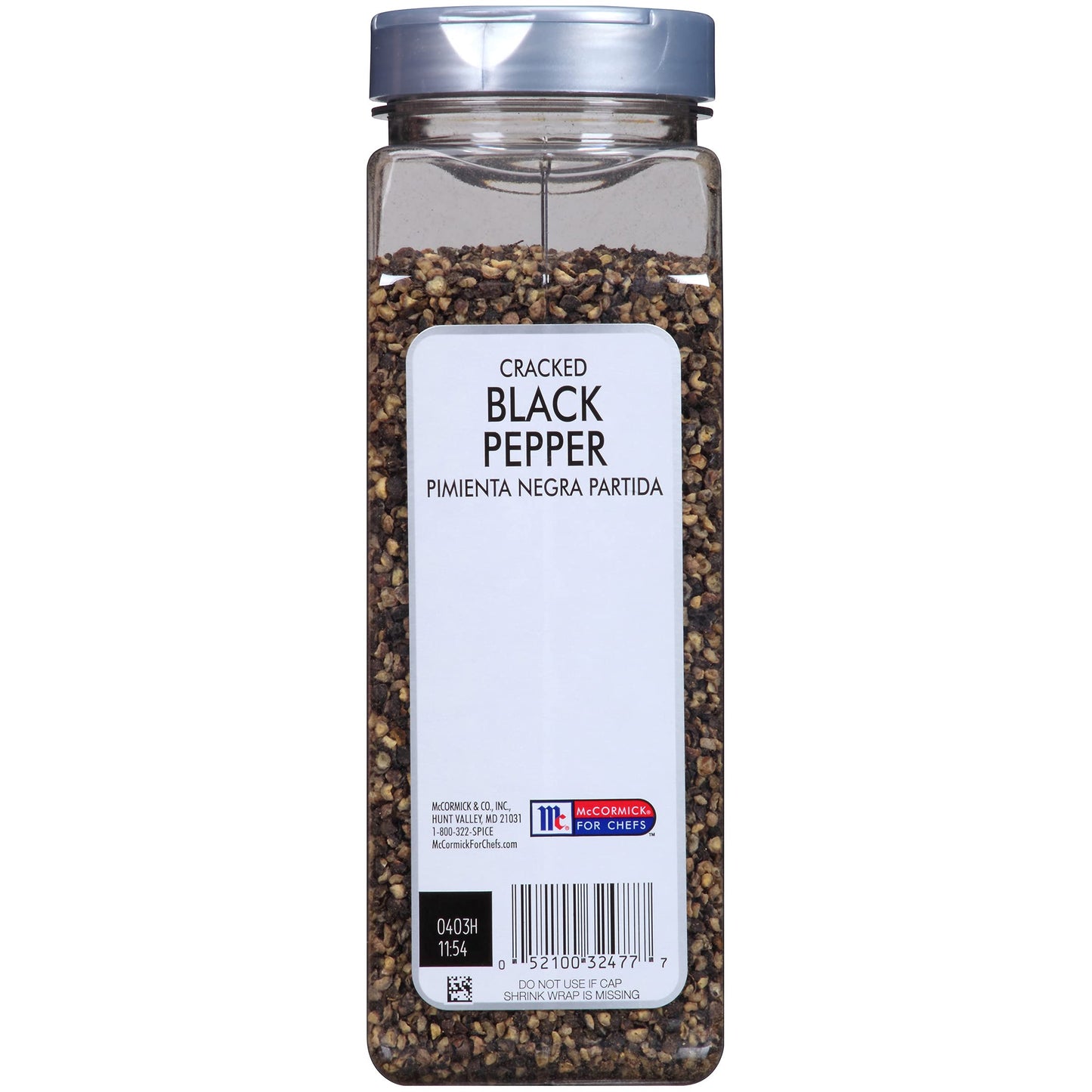 McCormick Culinary  ed Black Pepper, 16 oz Container, Perfect for Garnishes, Kabobs, Steak, and Salads