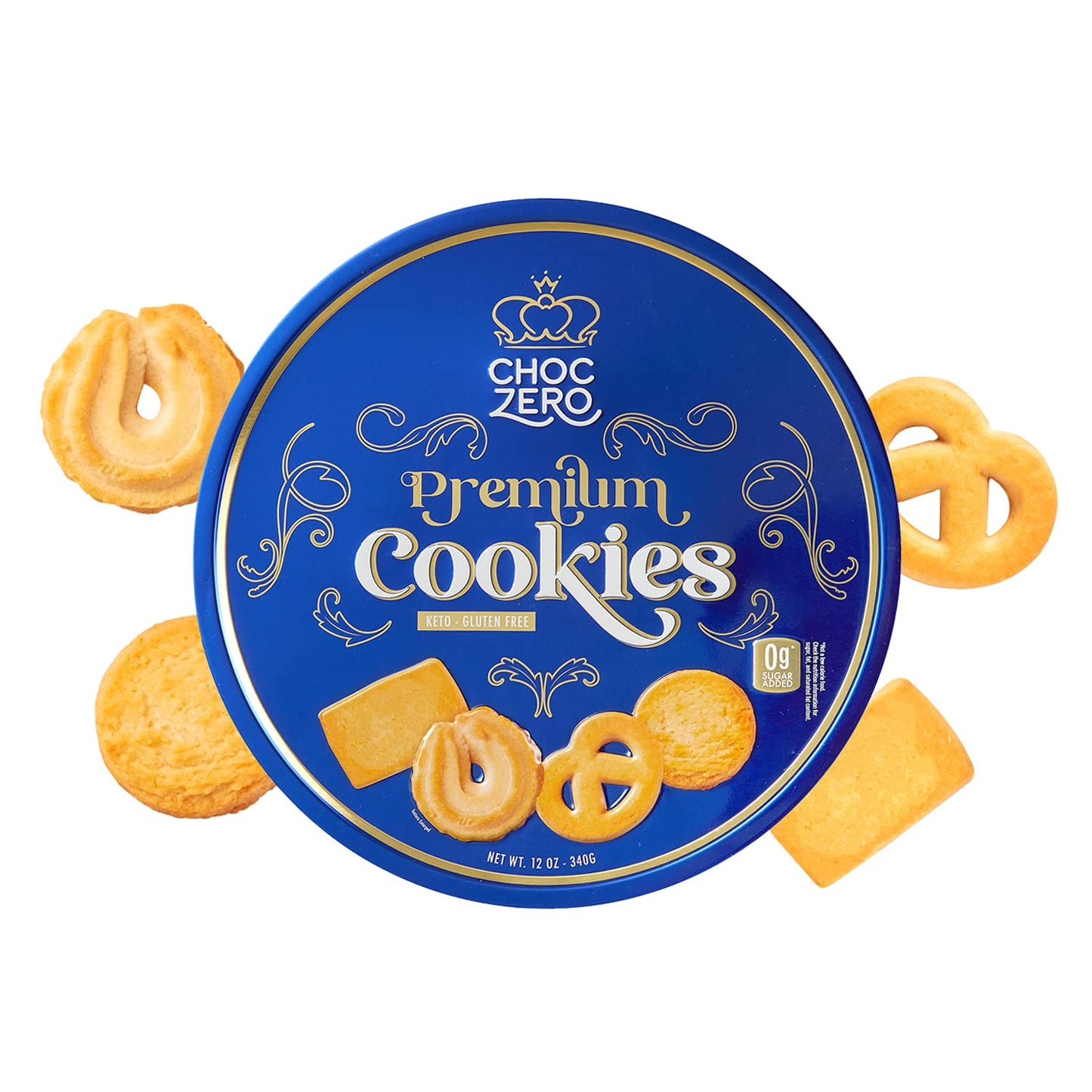 Choczero Keto Butter Cookies - Sugar Free Danish Shortbread Gift - Gluten Free, Low Carb, 12 Ounce (Pack Of 1)