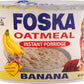 Foska Oatmeal Instant Porridge, Banana, 2.6 oz (Pack of 12)