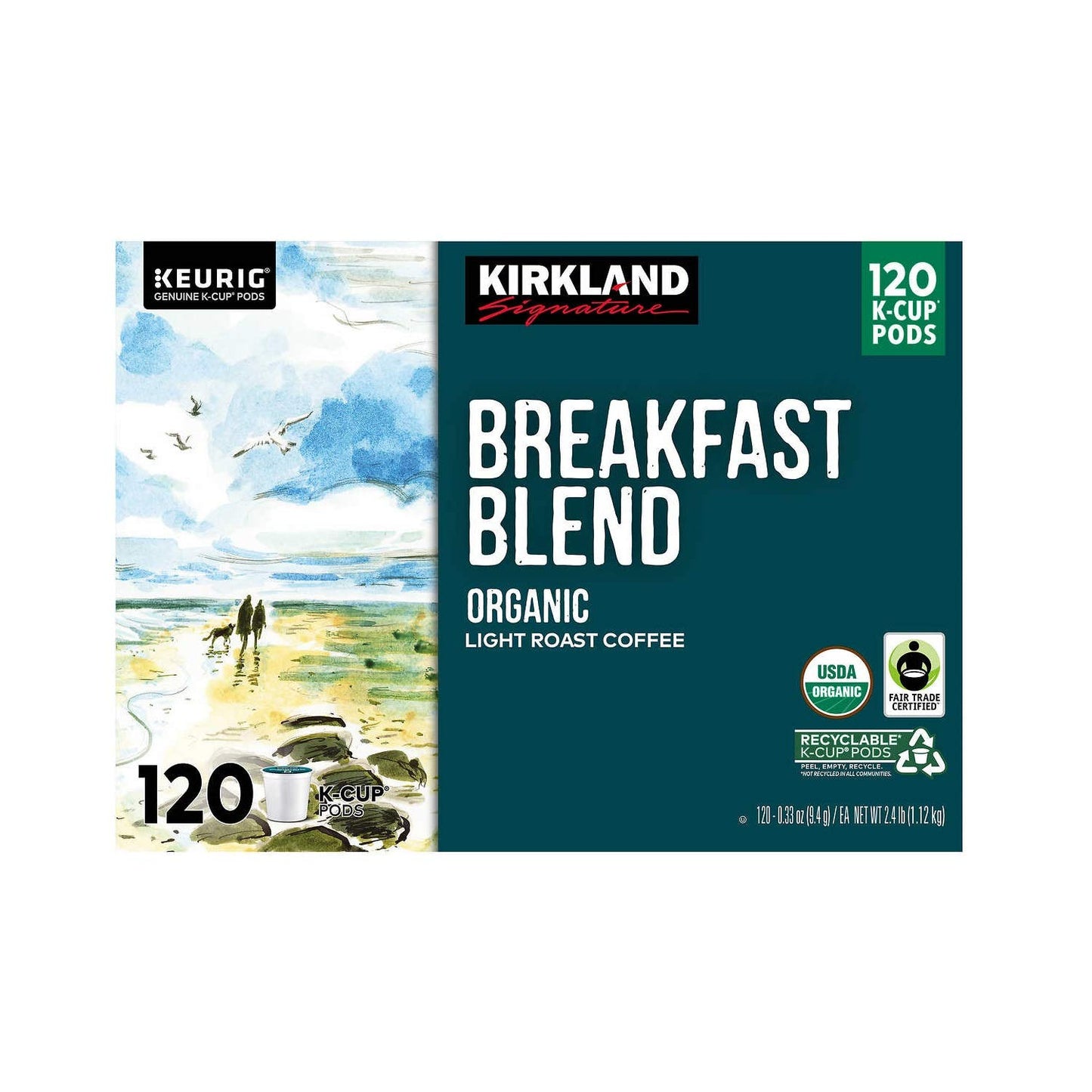 Kirkland Signature Breakfast Blend K-Cup, 120 Count
