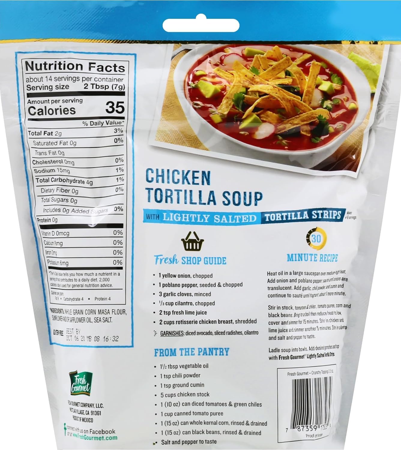 Fresh Gourmet, 1 Lightly Salted Crispy Onions, 1 Lightly Salted Tortilla Strips, 1 Lightly Salted Crispy Jalapenos, 3.5 Oz Each, 1 Ct (Variety Pack)