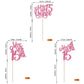 Rssta i Cupcake Toppers 24 Pack, Deep Pink, Mis Quince 15 Años Birthday Decorations