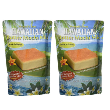 4 Set of Two Pack - Brand Hawaiis Best Butter Mochi Size 15 oz Each - Easy to Make Traditional Hawaiian Style Butter Mochi Cake
