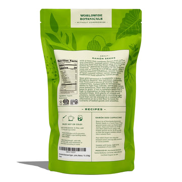 Worldwide Botanicals Organic Ramón Seeds, Dark Roast Coffee Alternative, Gluten-Free, 16 Ounce