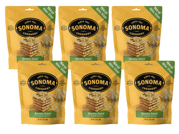 Sonoma Creamery - Cheese Crisps, Savory Seed,2.25 Ounce (Pack Of 6) | Savory Snack | High Protein | Low Carb | Gluten Free |Keto