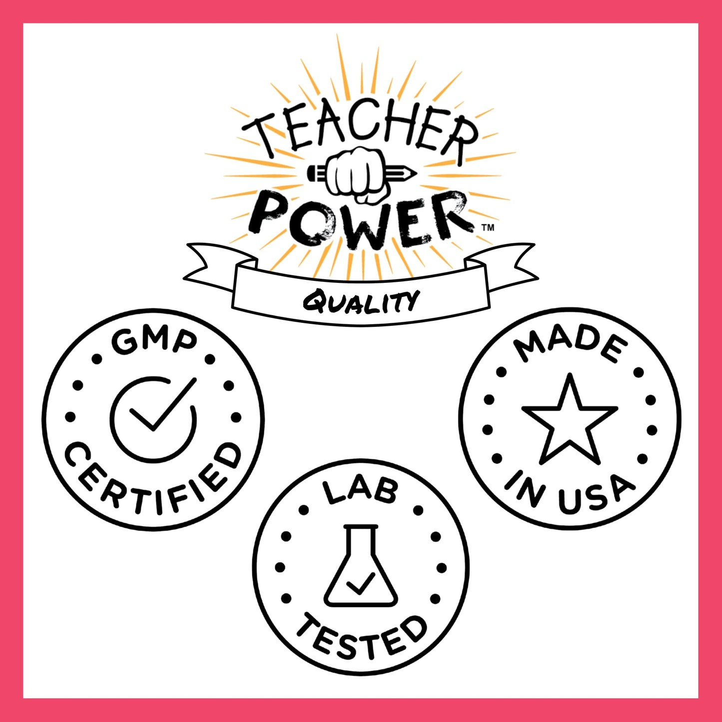 TEACHER POWER Strawberry Lemonade Energy Drink, Sugar Free, 70 Servings, 100mg Caffeine, 7.5 Ounce