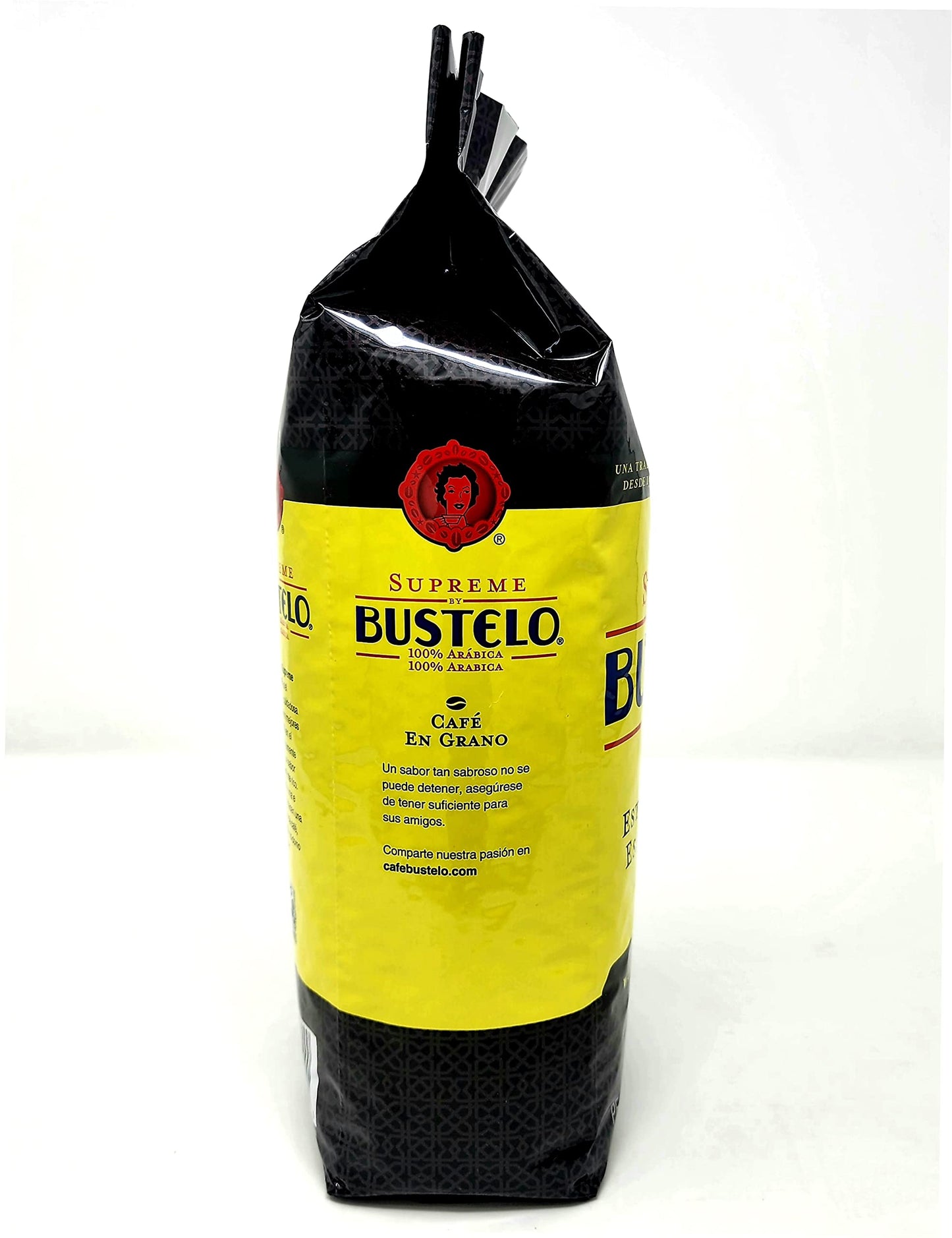 Supreme By Bustelo Whole Bean Espresso Coffee, One 32-Ounce Bags (2 Pounds) With Complimentary 5-Count, Eco-Friendly And Individ