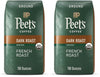 Peets Coffee Dark Roast Ground Coffee | USDA Organic | French Roast | 36 Ounces | 2 Bags