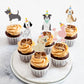 36 Pack Pet Dog Cupcake Toppers Dog Birthday Party Supplies Picks Baby Shower Kid Dog Lover Cake Decorations Supplies