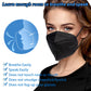 Okiaas 25 Pack Kn95 Face Mask, 5-Layer Masks Disposable Kn95 Black,Face Protection Against Pm2.5, Dust, Pollen And Haze, For Wom