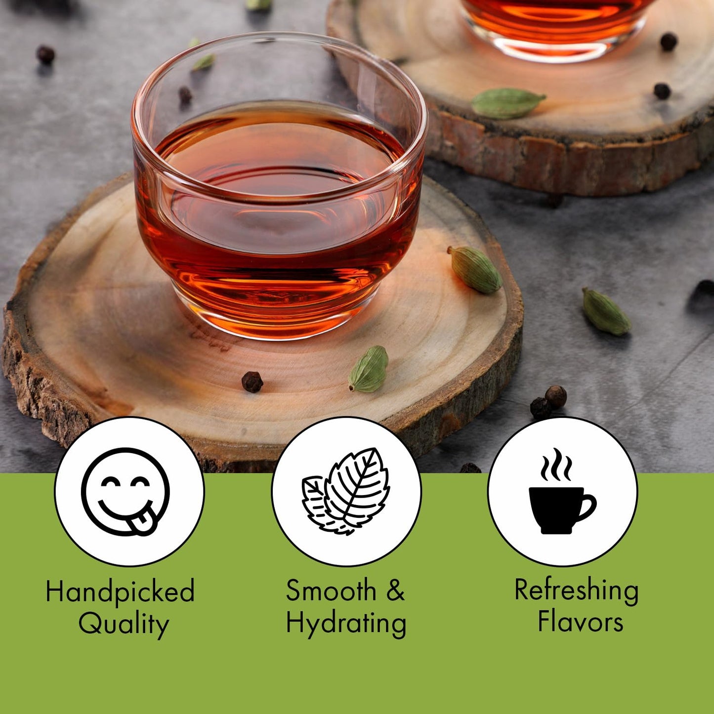 TEA 4U Flavored Black Tea Bags - Original Ceylon Tea with Cardamom, 1 Count (Pack of 25)