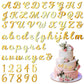 Jspupifip 64 Pcs Acrylic Cake Alphabet Numbers Topper, Mirror Number 0-9 And Alphabet A-Z Personalized Cake Picks Decor Annivers