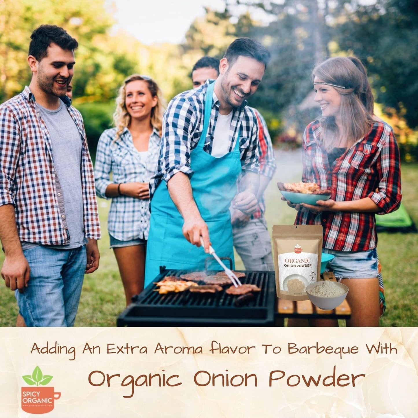 SPICY ORGANIC White Onion Powder – USDA Organic Seasoning – 32 Oz (2 LBS)