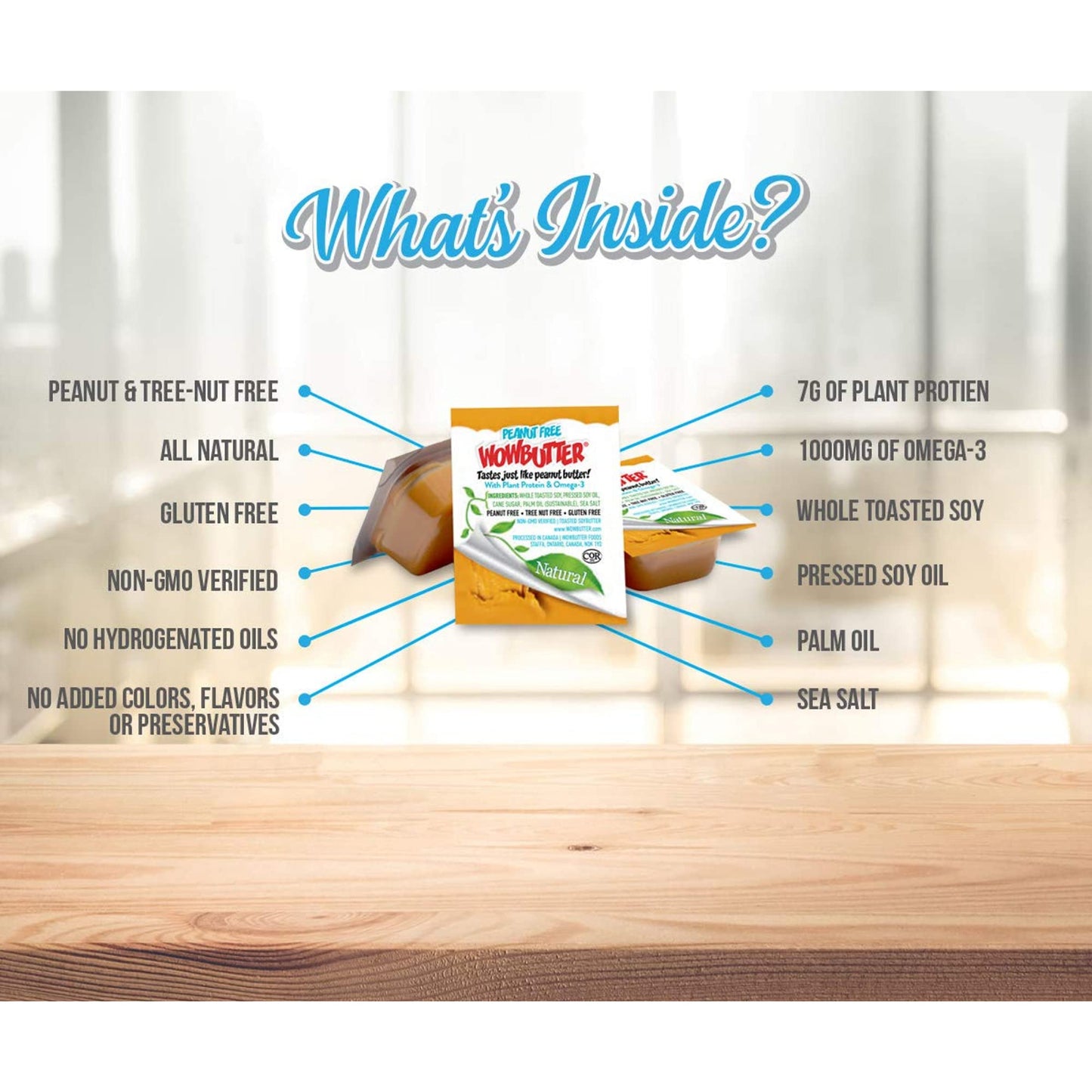 Wowbutter - Creamy Peanut & Tree Nut Free Spread - 175 Cups - 0.56Oz Each - Made With Whole Toasted Soy - All Natural Ingredient