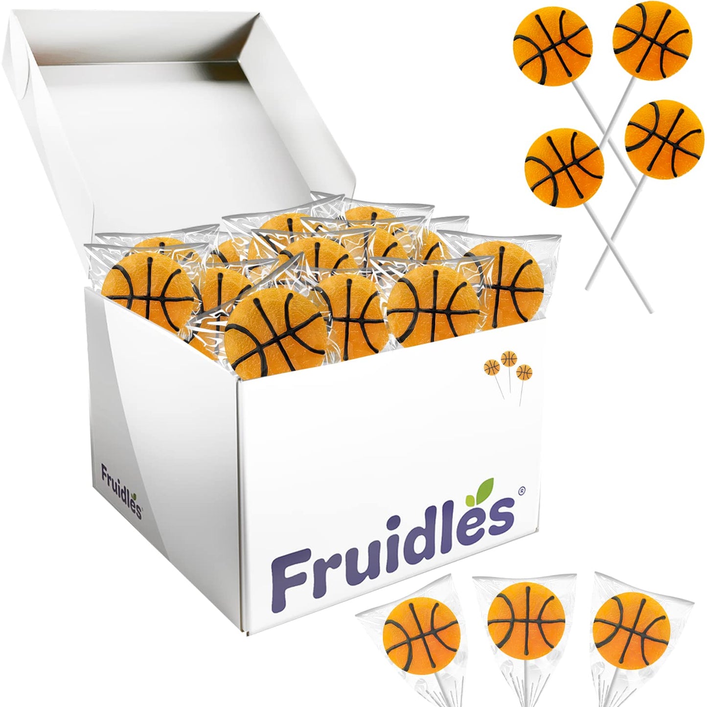 Fruidles Super Sports Ball Candy Variety Pack - Basketball, Football, Soccer, Baseball - 12 Count