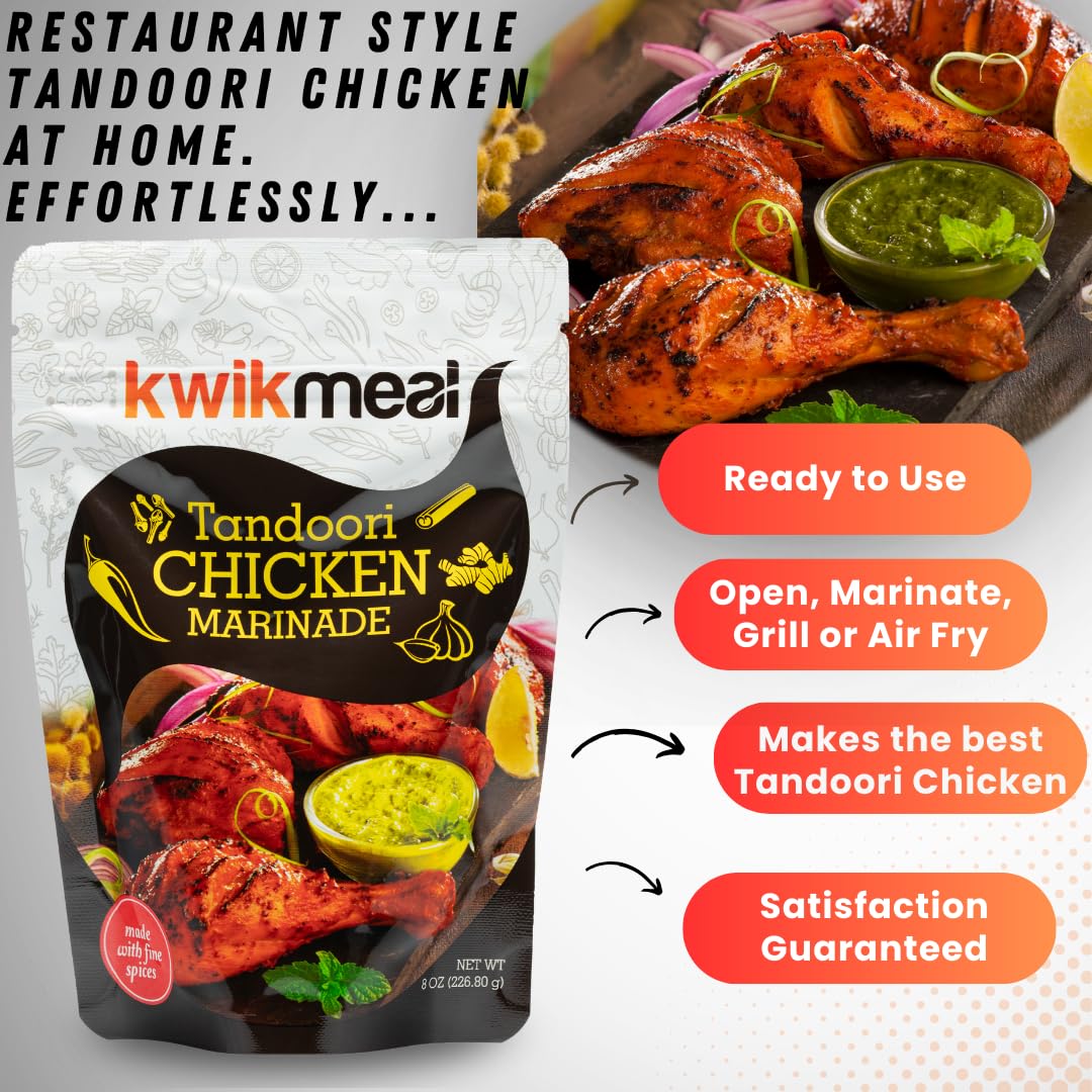 Restauraunt Style Tandoori Chicken Marinade Paste | 226g (8.0 OZ) | Perfect Marinade for Tandoori & Tikka | 12 Aromatic Spices |