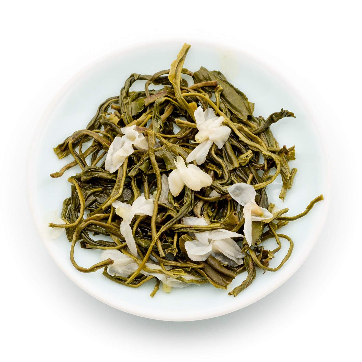 Oriarm Bi Tan Piao Xue Jasmine Green Tea Loose Leaf - Chinese Green Tea Leaves with Jasmine Flowers - Yuqian 3rd Grade - 100g (3