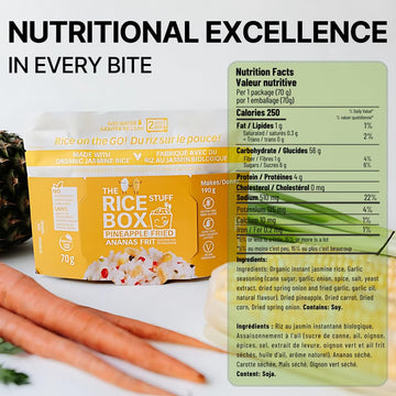 The Rice Stuff Box - Pineapple Fried Instant Rice Meals, Organic Jasmine, NON-GMO, Gluten-Free, Vegan, Dairy-Free (Pack of 6)