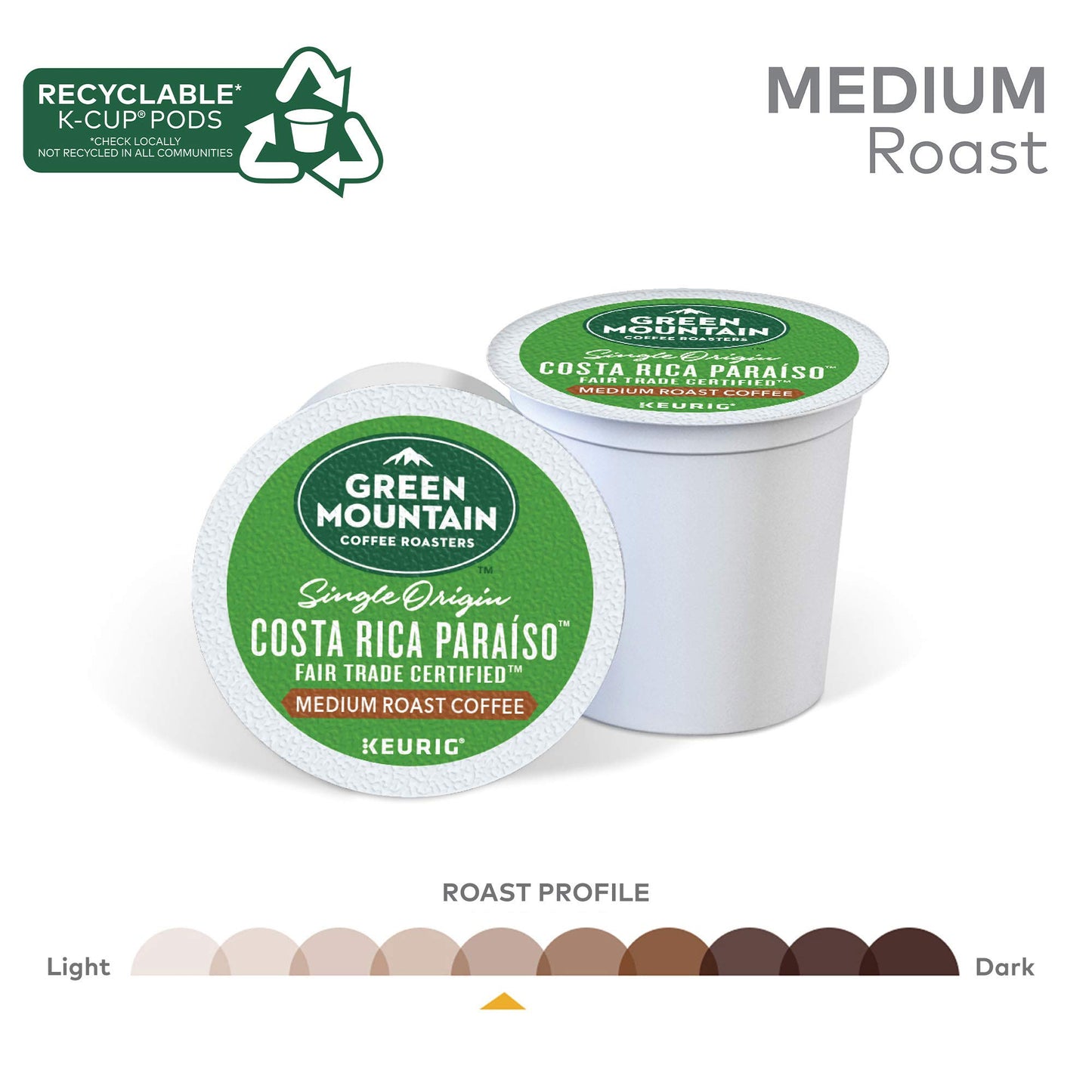Green Mountain Coffee Roasters Costa Rica Paraiso Single-Serve K-Cup Pods, Medium Roast Coffee, 96 Count