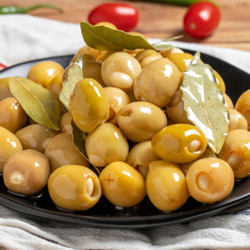 Sanniti Stuffed Greek Olives, Net Weight 16 Oz - Drained Weight 10 Oz (Truffle Cheese)