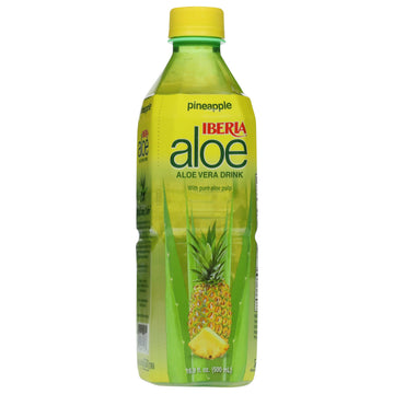 Iberia Aloe Vera Juice Drink, Pineapple, 16.9 Fl Oz (Pack Of 24)