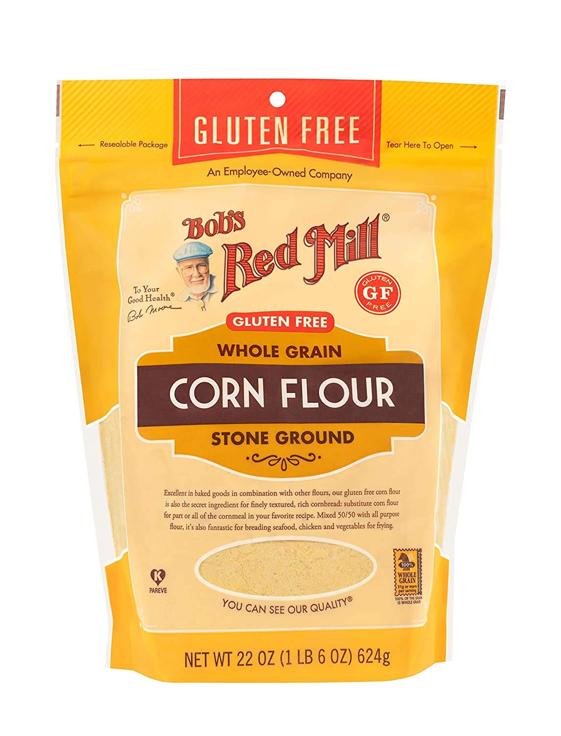 Bob's Red Mill Corn Flour 22 ounce (Pack of 3)
