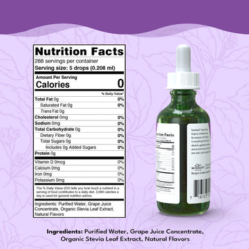 Sweetleaf Stevia Sweet Drops Grape - Liquid Stevia Drops Sweetener, Zero Calorie, Non-Gmo Stevia Liquid Sugar Substitute For Sug