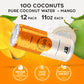 100 Coconuts Mango Pure Coconut-100% Pure Coconut Water - Low Calorie All-Natural Drink with Electrolytes - Naturally Sweet  no preservatives- Non-GMO  11 fl oz  Pack of 12 (Pure Coconut Water)