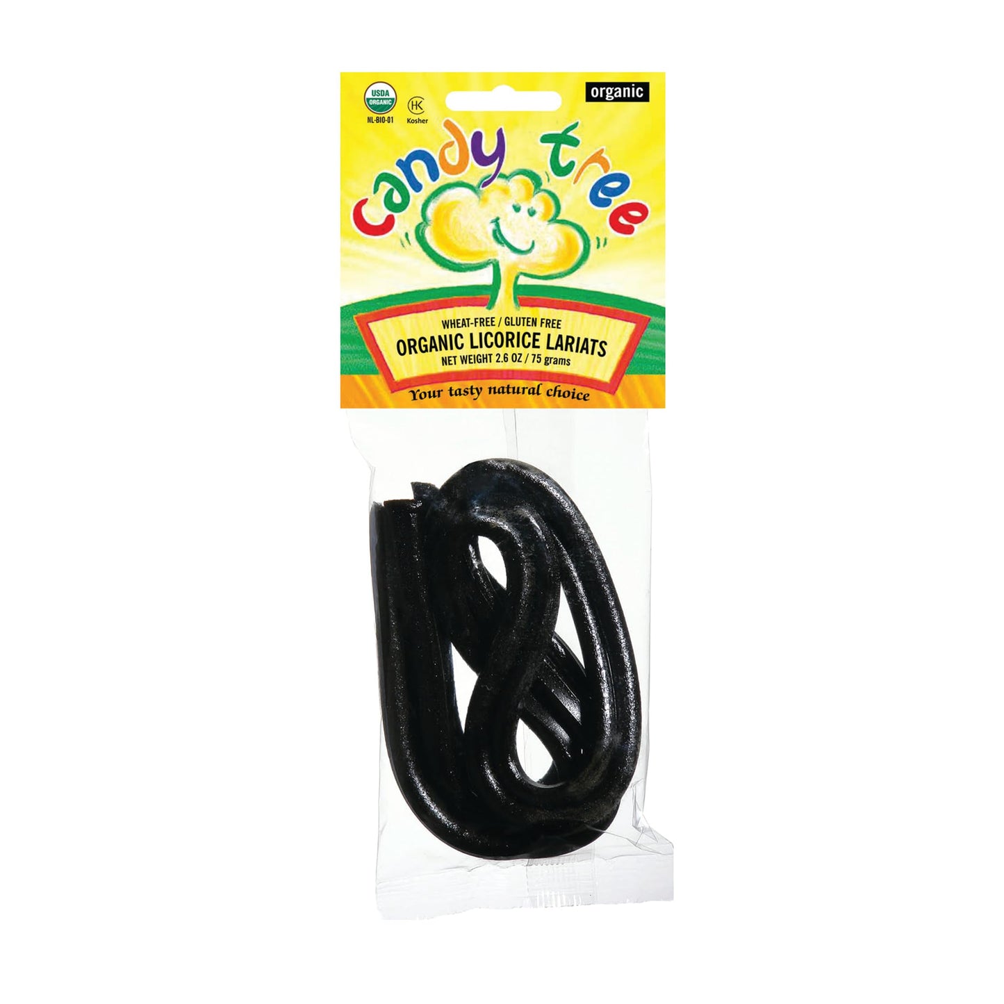 Candy Tree Organic Lariats, Gluten Free Licorice, 4 Pack, 75g