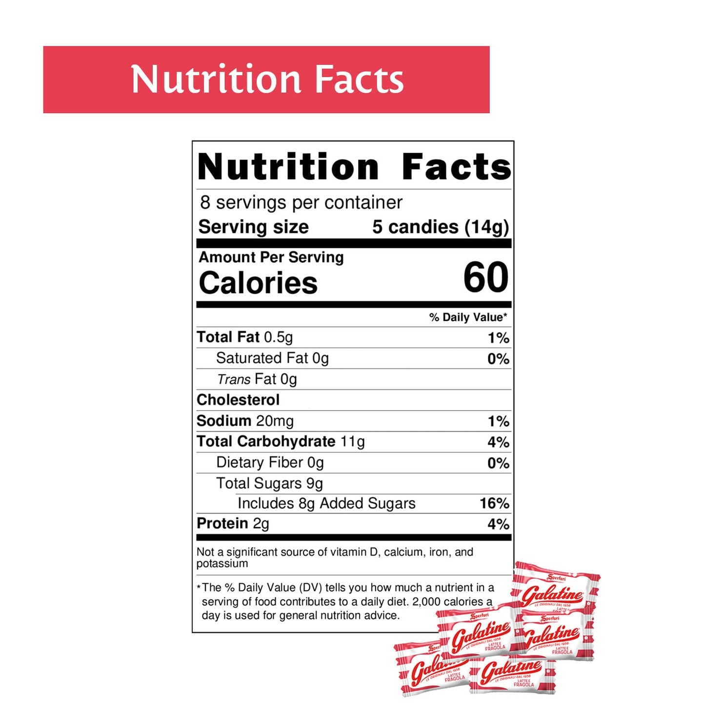 Sperlari Galatine Strawberry Milk Candy Bags  Individually Wrapped Strawberry Flavored Powdered Milk Italian small format product  115 gr / 4.05 Ounce Bag (1-Pack)